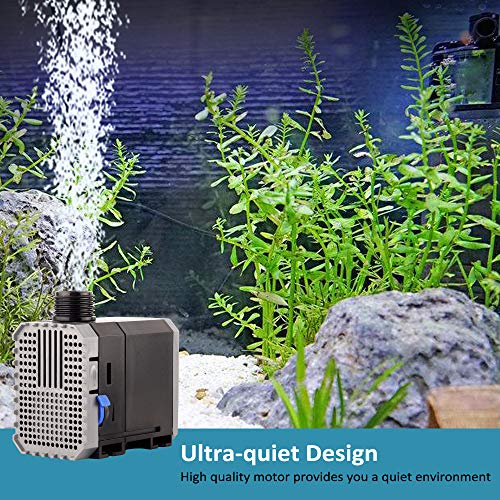 YCTECH 8W 160GPH Submersible Pump for Aquarium, Fish Tank, Pond, Fountains, Statuary, Hydroponics Aquaponics