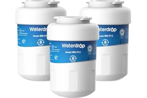 Waterdrop WD-F13 Replacement for GE® MWF®, SmartWater® MWFP, MWFINT, MWFA, GWF, HDX FMG-1, Kenmore® 9991, GSE25GSHECSS, WFC1201 Water Filter, 3 Pack