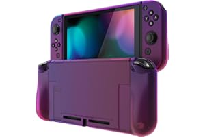 PlayVital Ergonomic Grip Case for Nintendo Switch, Upgraded Protective Hard Case Protector for Switch, Shock-Absorbent Anti-S