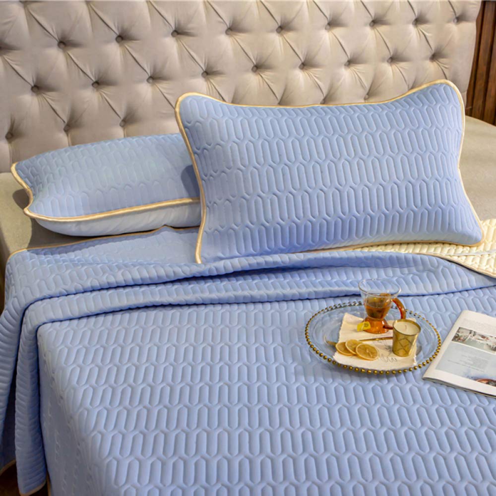 Aututer 2 Piece Latex Mat Pillowcase Ice Silk Pillowcase Washed Single Summer Cool Pillowcase