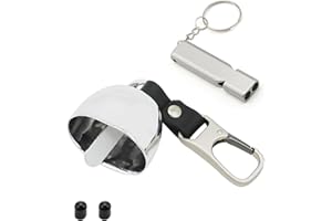 ZLYNN Loud Bear Bell with Silencer | Hiking Accessories | Emergency Whistle & Copper Bell for Hiking, Backpacking, Survival, Biking, Fishing, Climbing, Camping