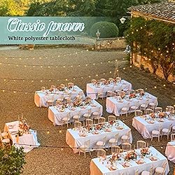 Pesonlook 12 Pack White Polyester Tablecloth-60 x