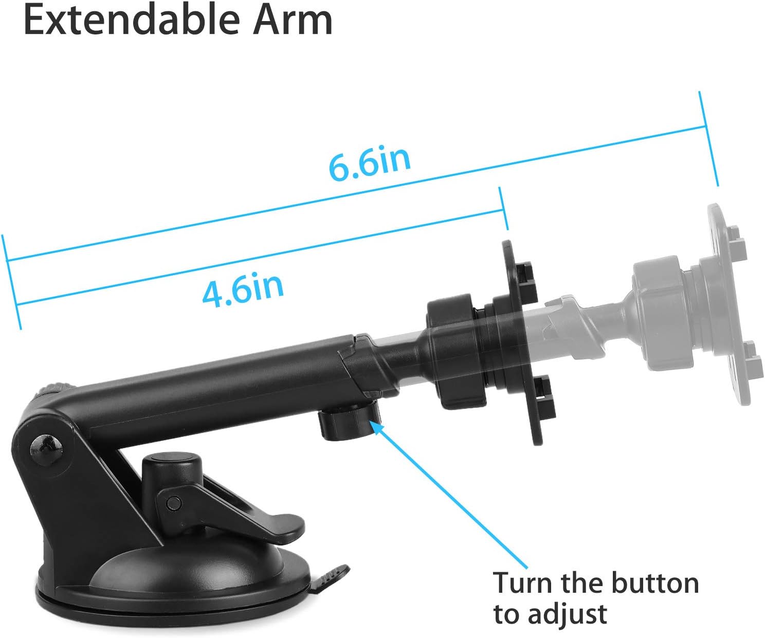 Linkstyle Car Phone Holder, Adjustable Suction Car Phone Mount 360° Rotation for Dashboard & Windscreen, for 5.5-11" Devices - Image 5