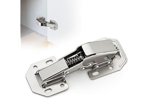 Ravinte 4 Pack Soft Close Hidden Hinges Surface Mount Kitchen Cabinet Spring Hinges, No Pre-drilled for Kitchen Cupboard