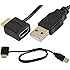 Convertor + USB 2.0 Male Charger Cable Splitter Adapter 50cm HDMI Male To Female