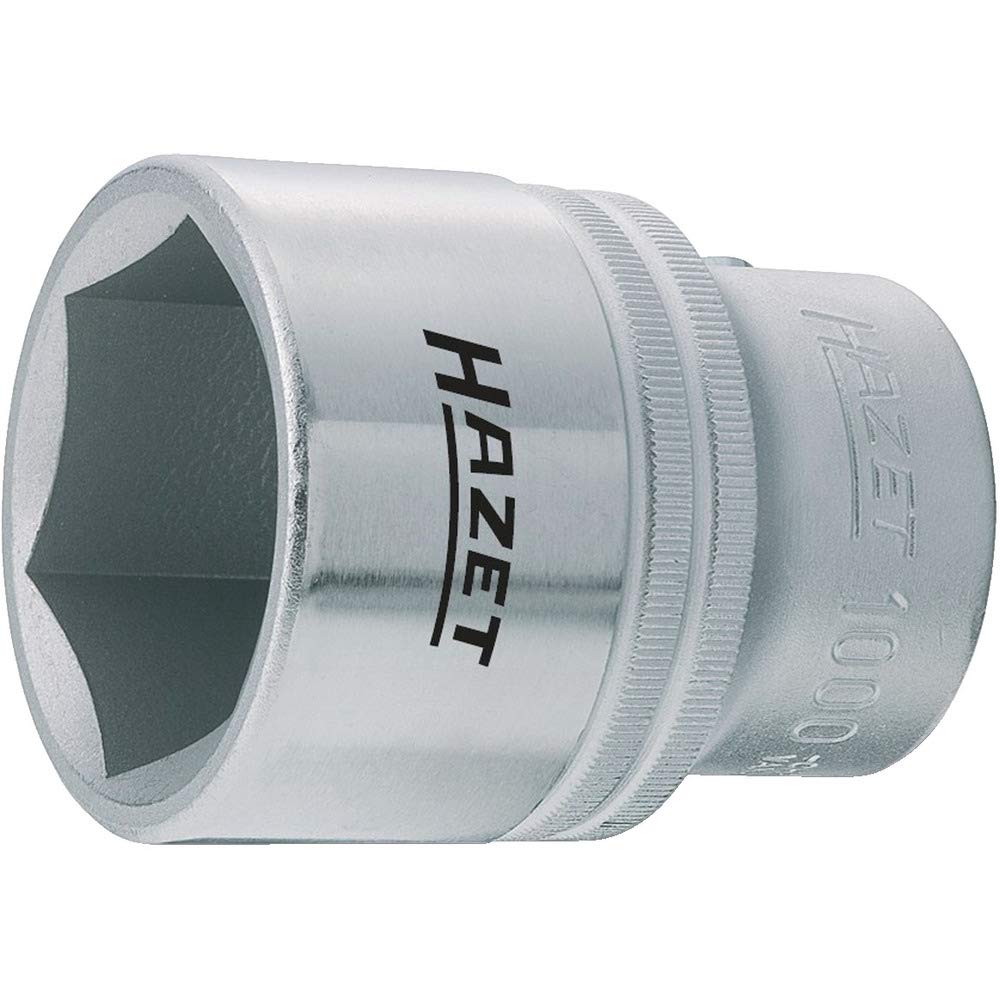 HAZET 1000-55 82 mm 6-Point Hexagon Profile Socket - Chrome-Plated/Polished