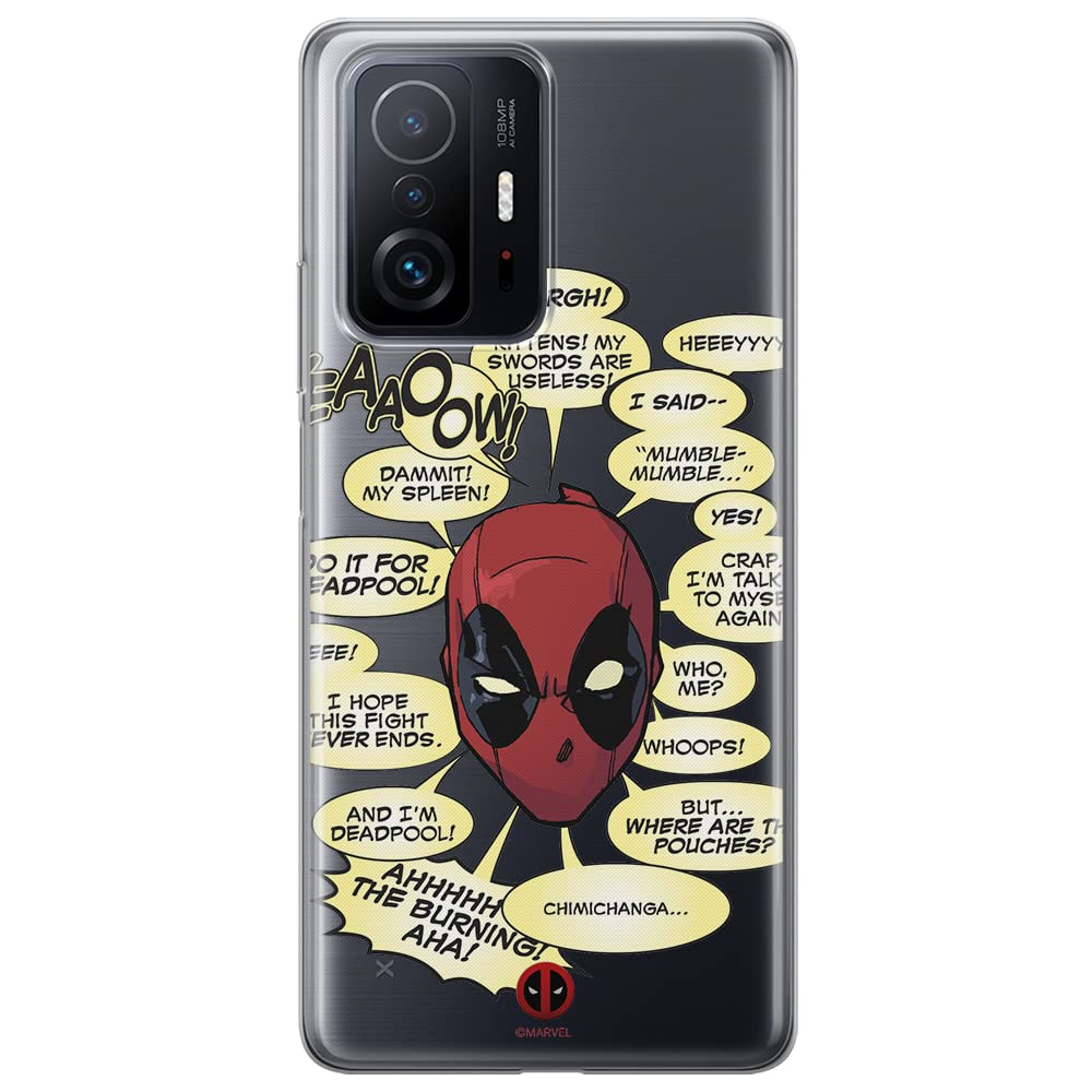 ERT GROUP mobile phone case for Xiaomi 11T 5G / 11T PRO 5G original and officially Licensed Marvel pattern Deadpool 008 optimally adapted to the shape of the mobile phone, partially transparent