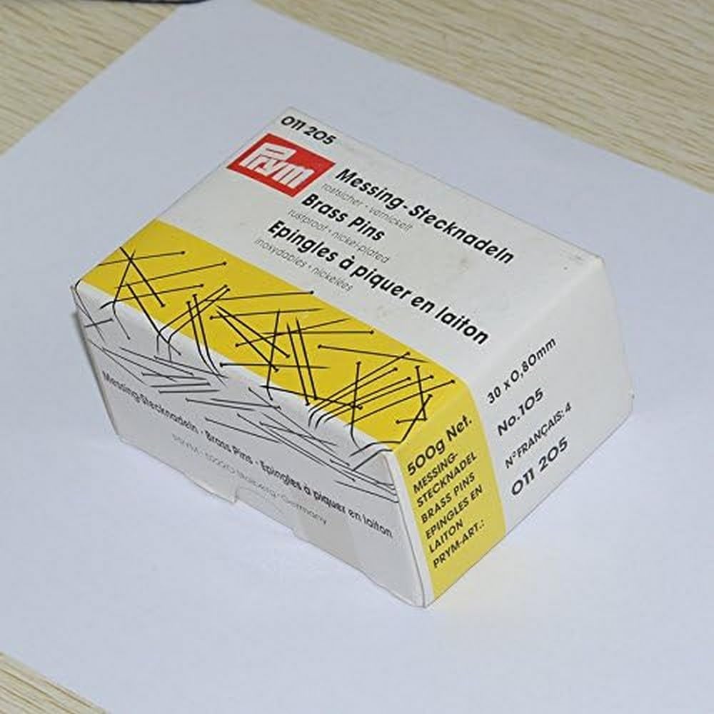 Prym 011205 Pins, 0.80 x 30 mm, Silver, 500 g, Brass, 30 x 0.8 mm