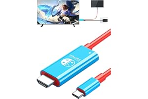 Portable HDMI Cable Compatible with Nintendo Switch NS/OLED, USB C to HDMI Cable Replaces The Original Switch Dock for TV Scr