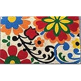 Coir door mat floral Size 18" x 30"