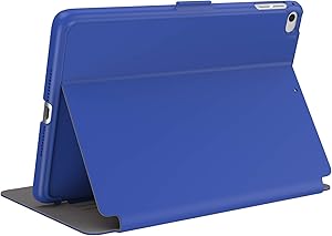 Speck Products BalanceFolio iPad Mini (2019) Case and Stand (Also fits iPad Mini 4), Blueberry Blue/Ash Grey