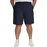 PULI Men's Big & Tall Golf Shorts Stretch 10 Inch Inseam Waterproof Lightweight Qiuck Dry Hiking Shorts