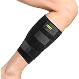 Yosoo Calf Brace - Adjustable Neoprene Shin Splints Leg Compression Wrap Support for Pulled Calf Muscle Pain Torn Calf Strain Injury, Fits Men and Women, Black