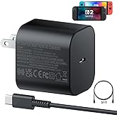 Charger for Nintendo Switch 2, 60W AC Power Adapter Fast Charging for Nintendo Switch2/Switch/LITE/OLED/Steam Deck, Support Switch TV Dock Mode Output 20V 3A USB C Chargers with 5Ft Charger Cable