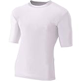 A4 Sportswear White Adult Small Half Sleeve Compression
