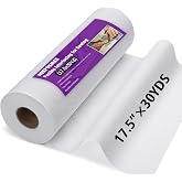 White Heavy Weight Iron-On Non-Woven Fusible Interfacing 17.5" x 30yd | Single-Sided Polyester Sewing Interfacing for DIY Crafts, Quilting, Shirts, Collars, Cuffs and Dresses (Heavy Weight)