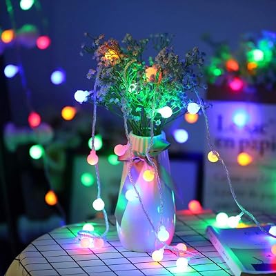 Fulighture LED Ball Fairy Lights Battery Operated 5m Warm White P65