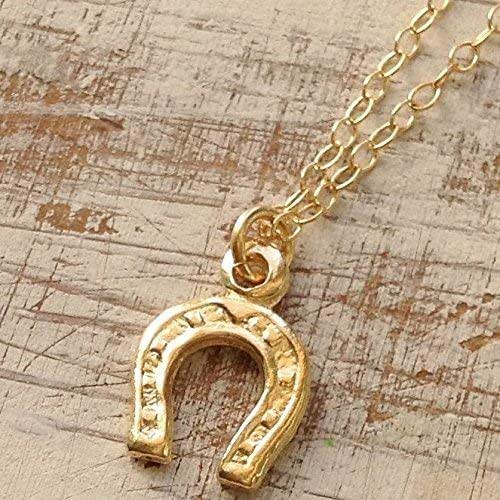 Horseshoe Pendant Dainty Gold Filled Horseshoe Necklace