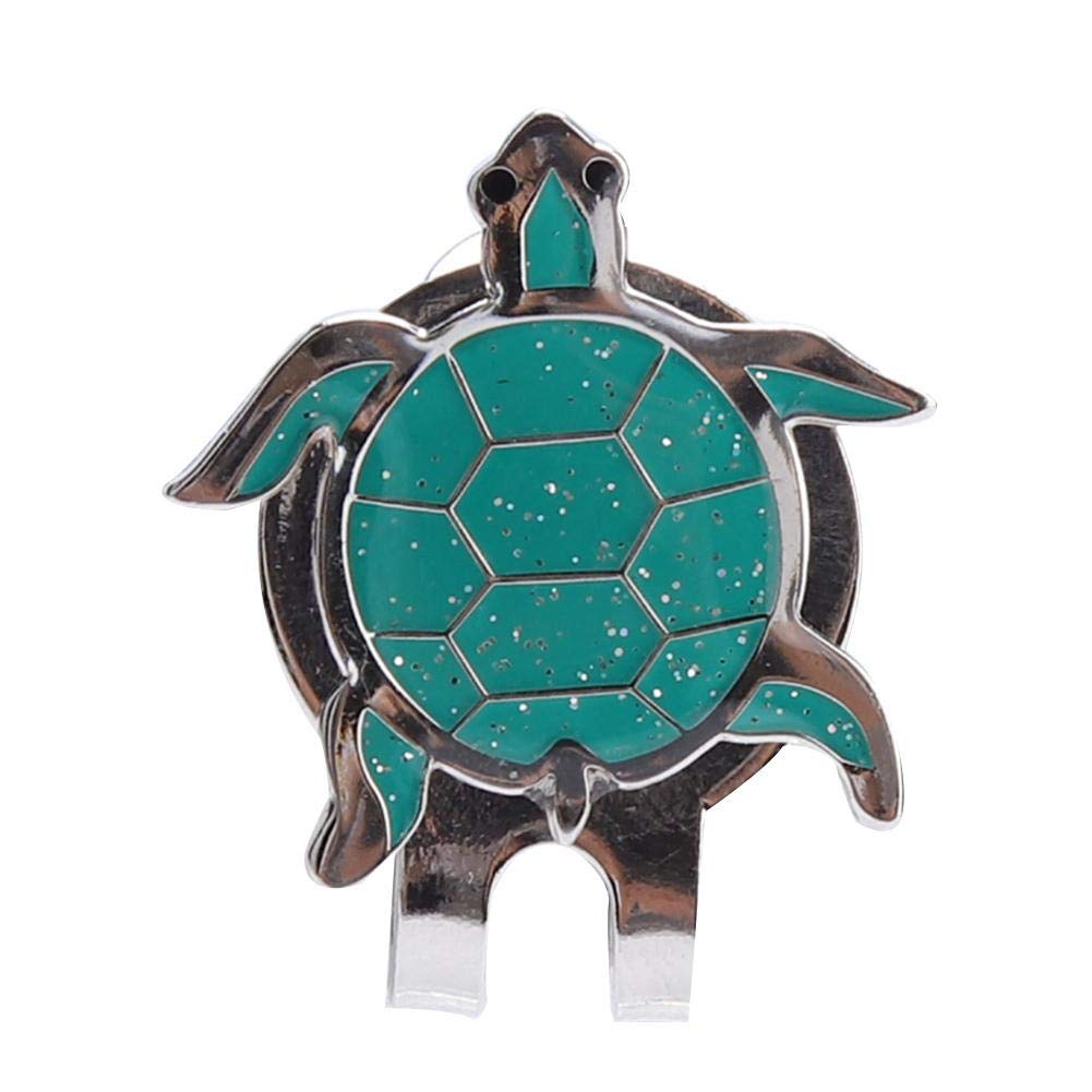 VBESTLIFE Ball Marker Cap, Hat Clip Stainless Steel Cute Ball Marker with Magnetic Ball Marker Gift for Women Lady Kids (Tortoise) Leisure Sport