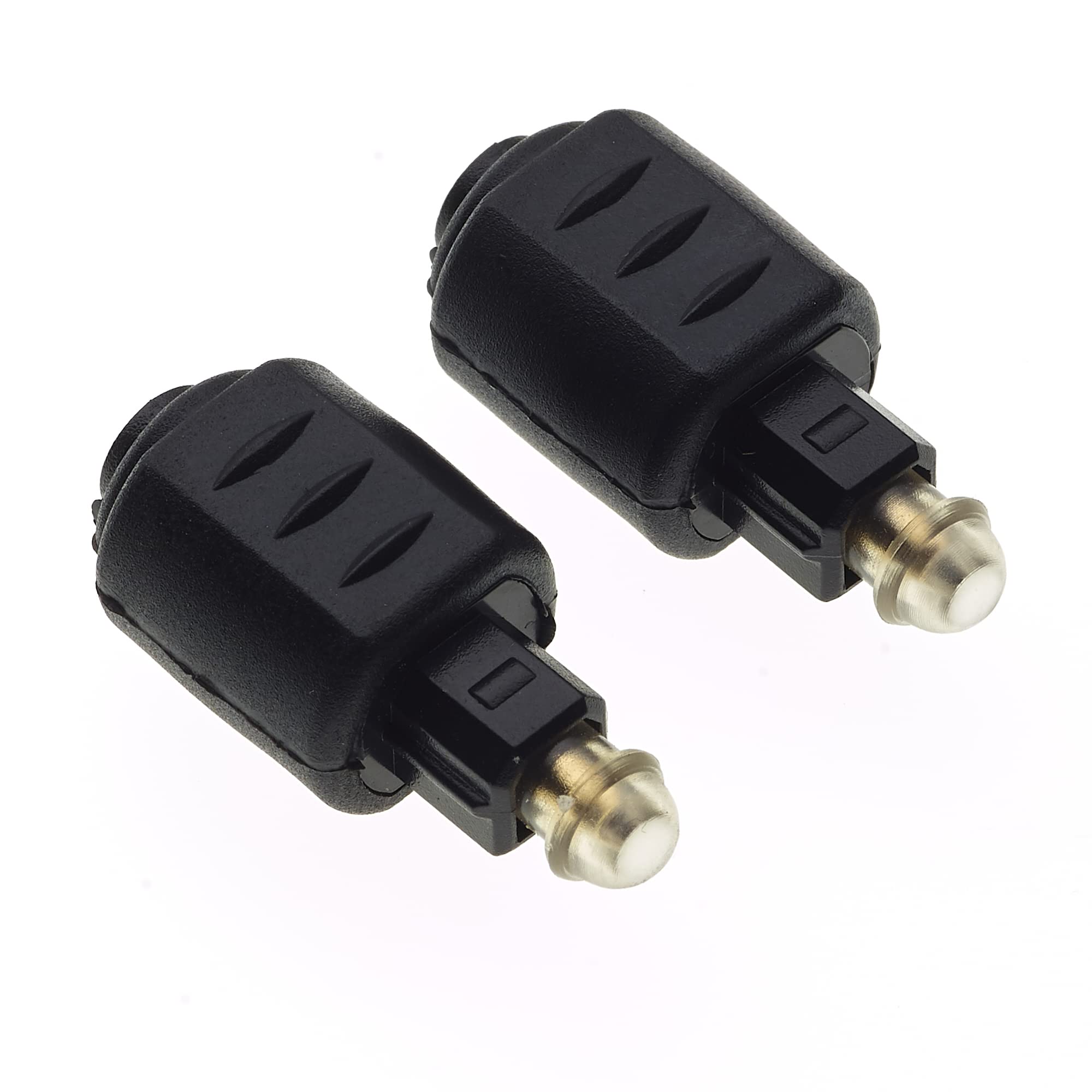 Keple Mini-TOSLINK to TOSLINK Adaptor - Digital S/PDIF Cable for Soundbars, Stereo Systems, Hi-Fi - Pack of 2