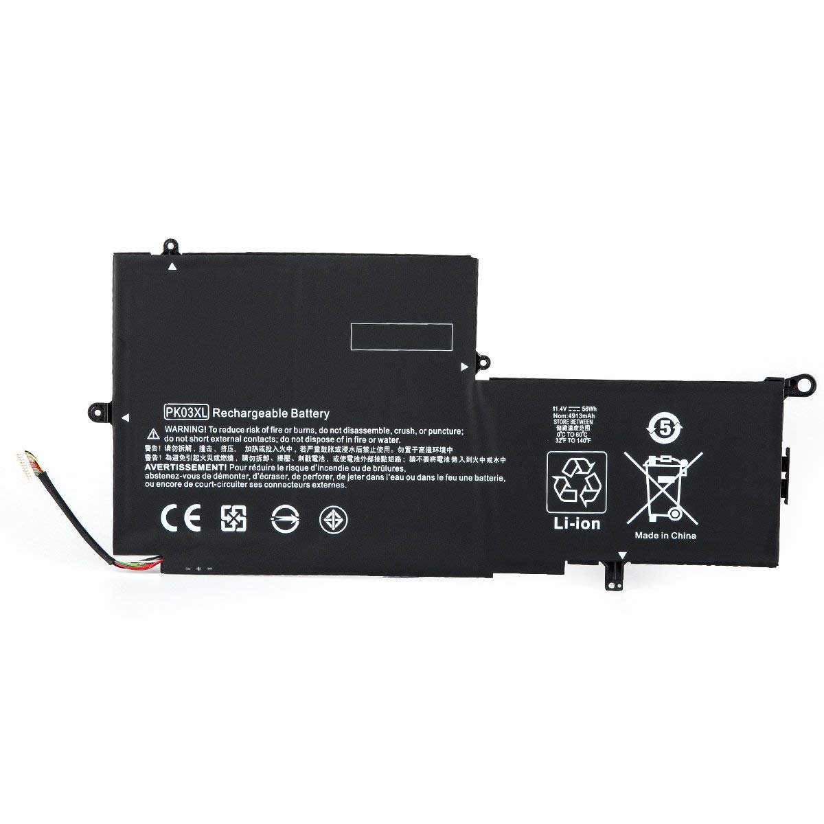 ASKC 56Wh PK03XL Laptop Battery for HP Spectre Pro X360 G1 G2 13-4000 4100 4200 Series 13-4003dx 4005dx 4006tu 4009na 4000nf 4020ca 4101dx 4103dx 4105dx 4203ng 4231ng HSTNN-DB6S 789116-005