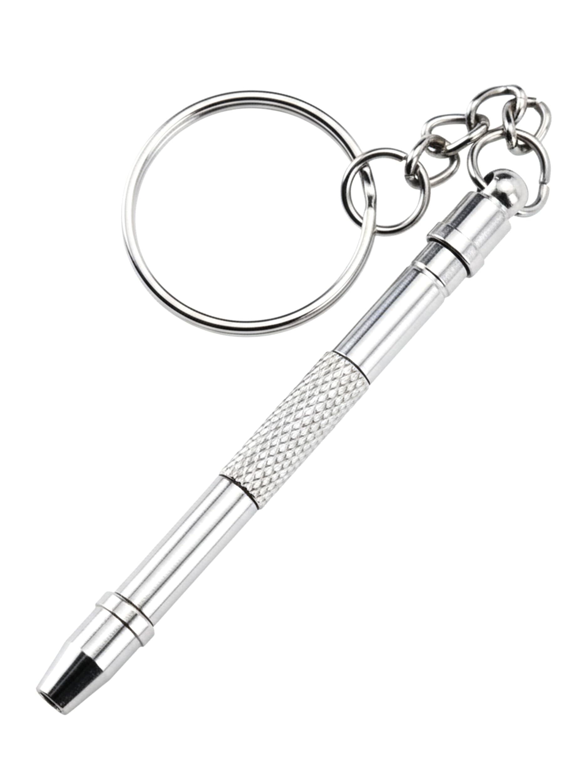 Sports World Vision Silver Stainless Steel Keychain Precision Screwdriver Set – 5-in-1 Mini Small Screwdriver Set for Glasses, Ring Doorbell, Watches & Jewelry Repair