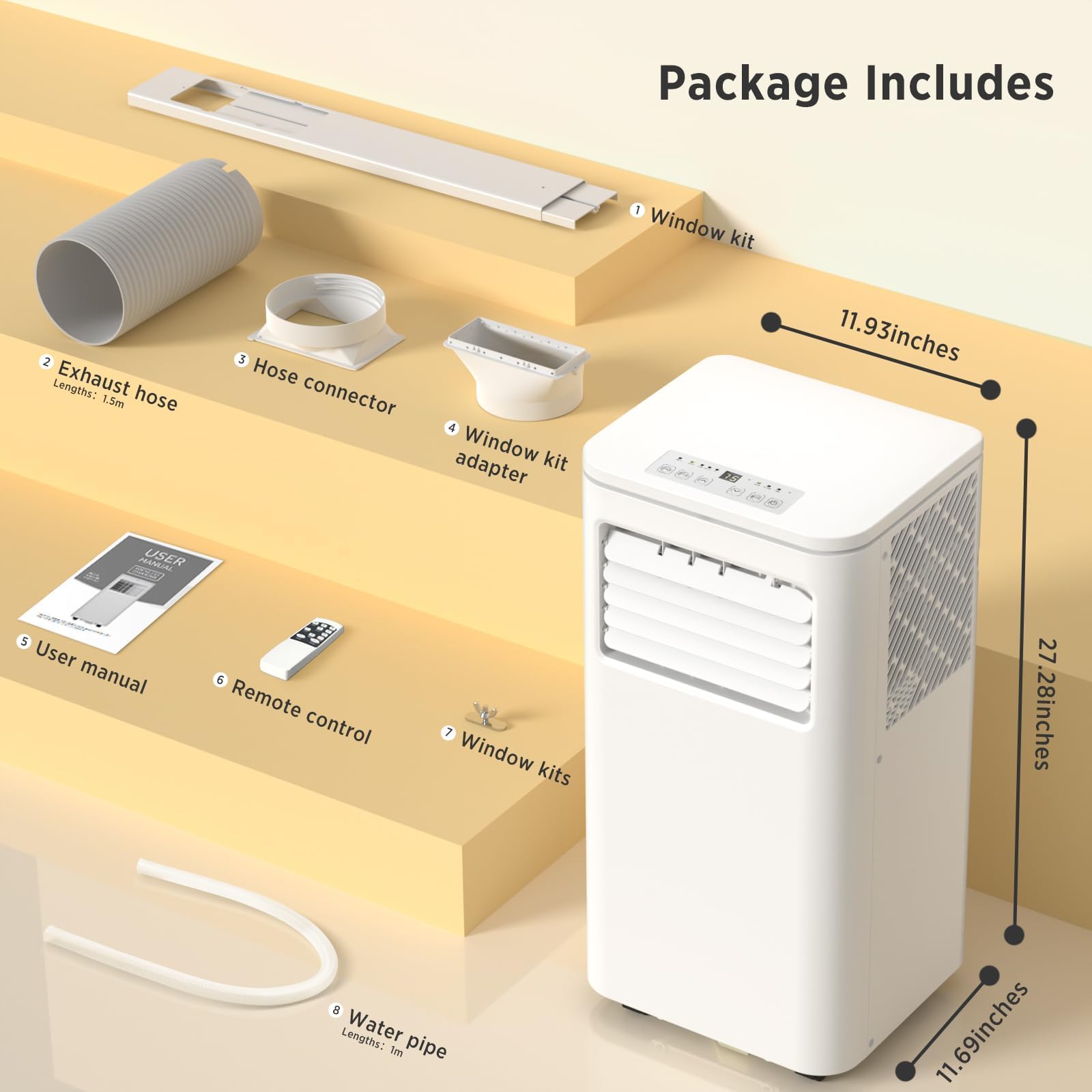 Mua ZAFRO A54058K Portable Air Conditioners, 8,000 BTU+Drain Hose