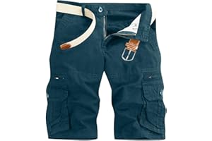 Men Plus Size Cargo Shorts Zipper Button Waist Outdoor Ripstop Short Pants Casual Summer Straight Shorts Without Belt