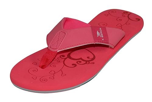 MADSea Damen Zehenstegpantolette Beach Woman Zehentrenner Sandale rot Multi