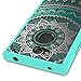 Sony Xperia XA2 Ultra Case, CoverON ClearGuard Series Hard Slim Fit Phone Cover with Clear Back and Flexible TPU Bumpers for Sony Xperia XA2 Ultra - Teal Mandala