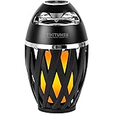 TikiTunes Portable Bluetooth 5.0 Indoor/Outdoor Wireless Speaker, LED Torch Atmospheric Lighting Effect, 5-Watt Audio USB Speaker, 2000 mAh Battery for iPhone/iPad/Android