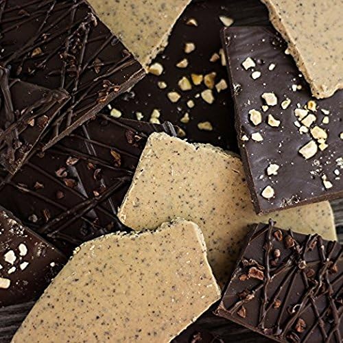 Cafe Trio Chocolate Bark Gift Box: Mouth-Watering Flavors with Unique Coffee Flair - Gourmet Gift Basket Fit For Any Holiday - 1 Pound