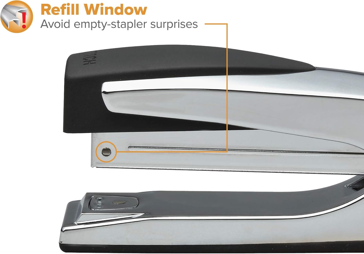 Bostitch Office Antimicrobial Premium Metal Executive Stand-Up Desktop Stapler, Black (B3000-BLK) : Desk Staplers : Office Products