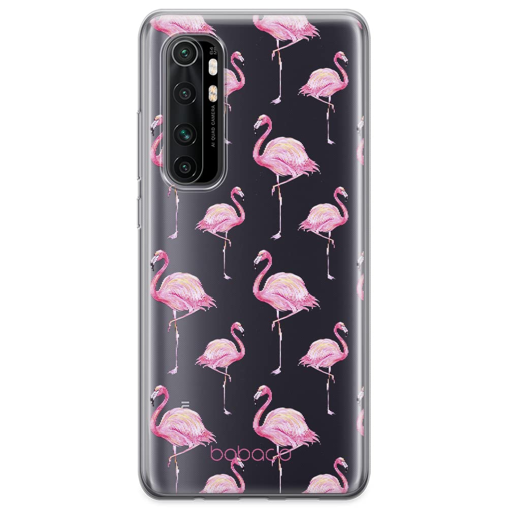 Babaco ERT GROUP mobile phone case for Xiaomi MI NOTE 10 Lite original and officially Licensed pattern Flamingo 005 optimally adapted to the shape of the mobile phone, partially transparent