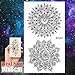 COKTAK 8 Pieces/Lot Black Henna Mandala Flower Temporary Tattoos For Girls Women Sexy Body Art Tribal Indian Mehndi Arm Tattoo Stickers Sheets Female Fake Waterproof Lace Tatoos Wedding Decor Flora