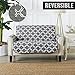 Reversible Love Seat Cover for Living Room. Oversized, Loveseat Furniture Protector with Secure Straps. Furniture Cover for Dogs, Protect from Kids and Pets. (Love Seat, Charcoal)