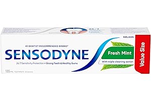 Sensodyne Daily Sensitive Toothpaste, Lasting Sensitivty and Cavity Protection, Fresh Mint 135 mL (Packaging May Vary)