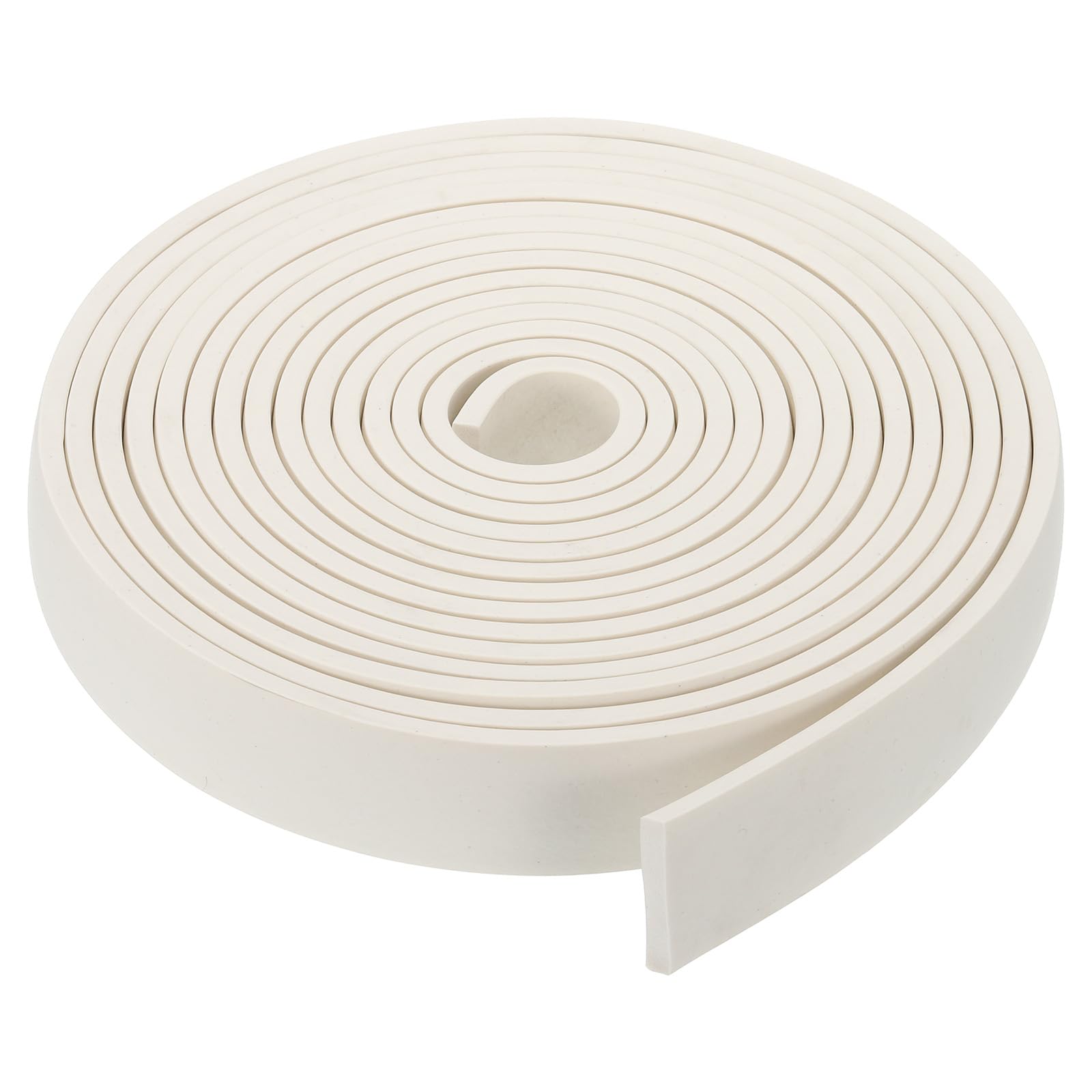 PATIKIL 5000x30x5mm Silicone Foam Seal Strip, High Density Square Solid Sponge Rubber Weather Stripping Cord for Sealing Gap Blocker Insulation, White