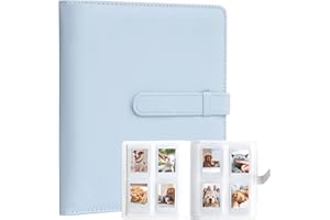 HEAROO 128 Pockets Mini Photo Album for Fujifilm Instax Mini Camera, Polaroid Snap, Z2300, SocialMatic Instant Cameras & Zip Instant Printer (Blue)