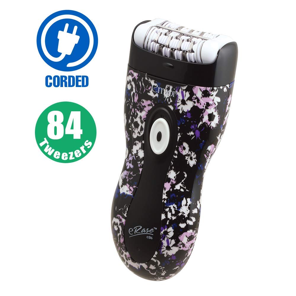 Emjoi eRase Dual Opposed 84 Tweezer Head Epilator - 84 Disc Precision Hair Removal Epilator - e84