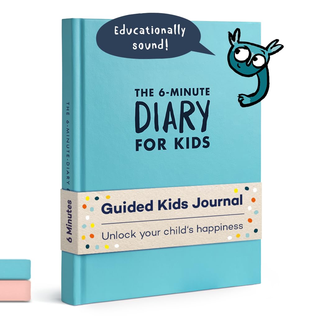 6-Minute Kids Diary – Kids Journal 6–12 to Develop a Happy Self, Mindfulness and Positive Habits – Gratitude Journal for Girls & Boys – Gifts for Kids