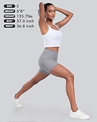 CHRLEISURE Womens Biker Yoga Shorts with