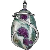 Ruby in Fuchsite Pendant Necklace 925 Sterling Silver by Isabella Roth