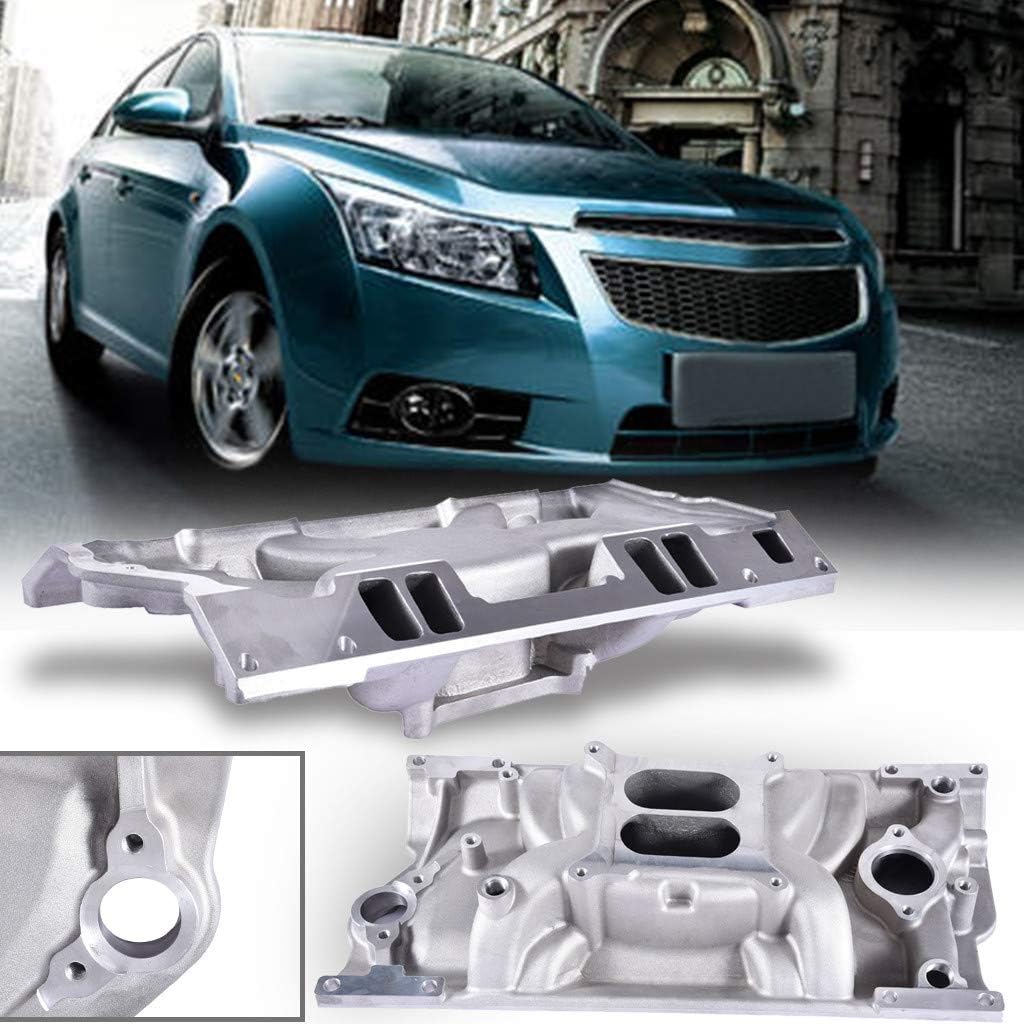 Tfwalog Intake Manifold 7116 Performer RPM Satin for Chevy 5.0/5.7L 1996-Up Vortec High Performance (Silver)