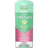 Mitchum Anti-Perspirant & Deodorant for Women, Power Gel, Powder Fresh, 3.4 oz (96 g) (Pack of 4)