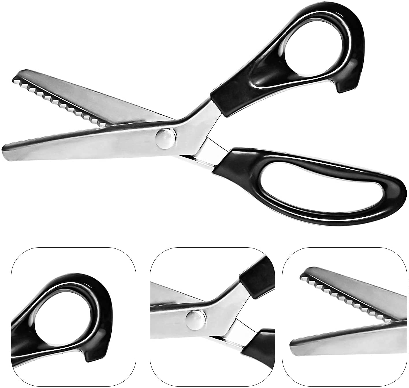 Pinking Shears for Fabric, Stainless Steel Handled Professional