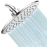 Baban Rainfall Shower Head,High Pressure 8 inch Large Rain Shower Head ABS Polish Chrome Finish with Filter to Anti-clog Anti-leak, Awesome Shower Experience for Bathroom Home Hotel