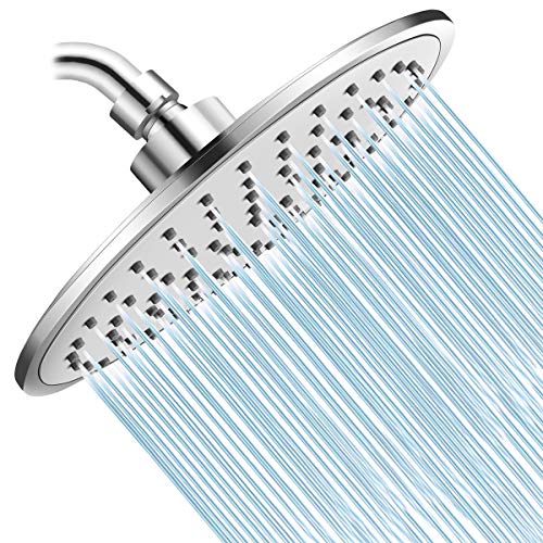 Baban Rainfall Shower Head,High Pressure 8 inch Large Rain Shower Head ABS Polish Chrome Finish with Filter to Anti-clog Anti-leak, Awesome Shower Experience for Bathroom Home Hotel