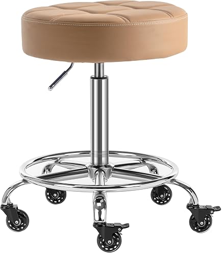 Amazon.com: CoVibrant Lockable Stool with Back and Foot Rest