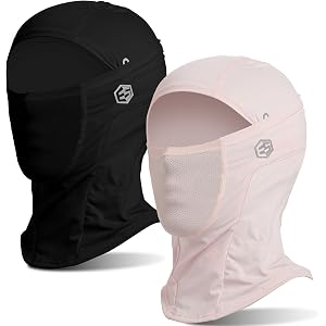 2Pcs Balaclava Face Mask for Men Women, Lightweight Breathable Quick Dry Summer Cooling UV Protection Sun Hood